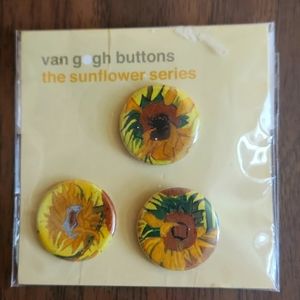 Van Gogh sunflower buttons